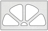 Rechteckige PVC-Bullauge-Dekorationen