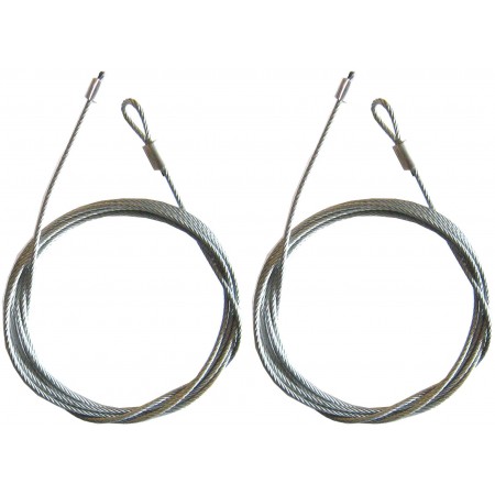 Cable Diam&egrave;tre 3 avec Boucle 7x19 Porte Hauteur 2000 (La paire)