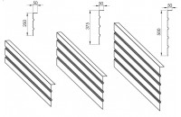 Up-and-over door ribbed extensions