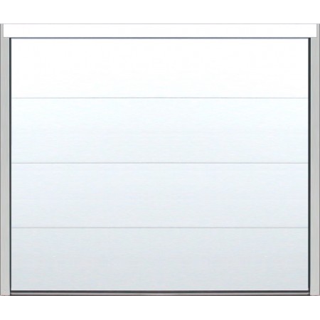 Velocia Sectional Door - Ungrooved / Smooth Polygrain - White - Motorized