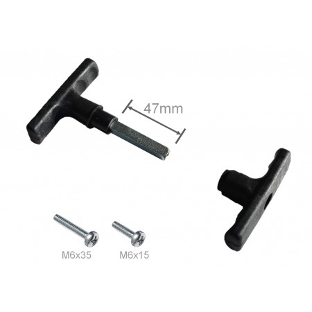 Poign&eacute;e Int/Ext PVC Noir