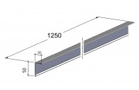 Finishing angle in lacquered steel thickness 10/10
