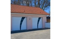 Garagentor-Dekoration aus Stahl