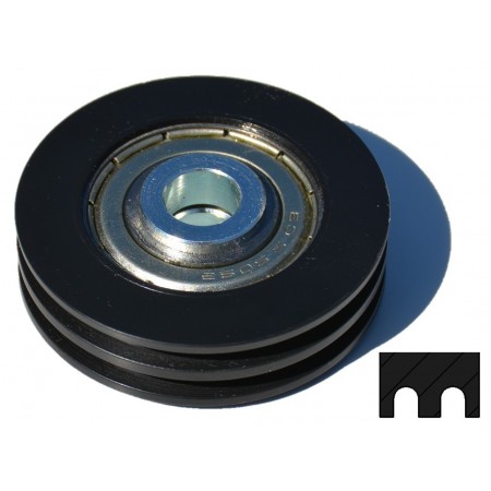 Poulie Nylon Diam&egrave;tre 50mm Double Gorges