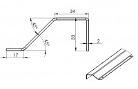 Renovation threshold rail for flat floor L2500