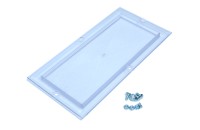 Bullauge f&uuml;r ein Schwingtor aus Blech