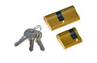 Cylinder pair garage door lock