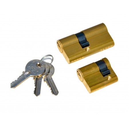 Cylinder pair garage door lock