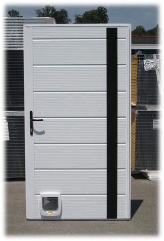 Porte de service isolée 40 mm avec chatière